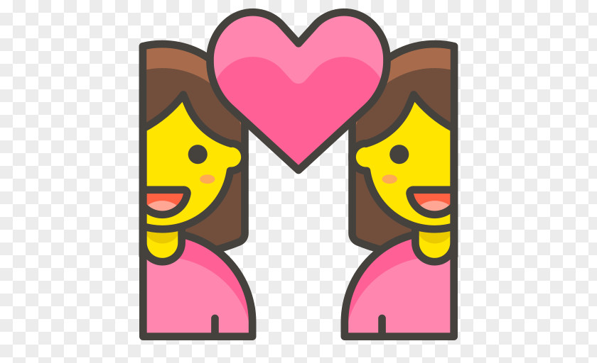 Heart Pink Emoji Woman File Format Avatar Symbol PNG