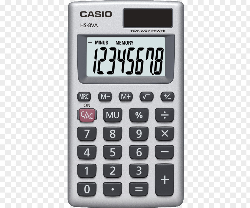 Calculator Solar-powered Casio SL-300VER BASIC PNG