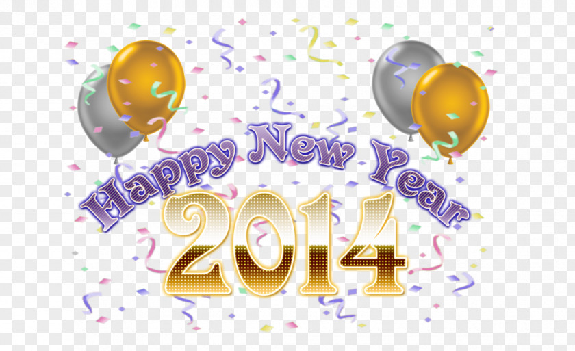 Happy New Year Wordart Graphic Design Logo Clip Art PNG