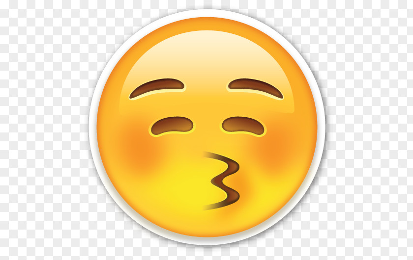 Smiley Emoji Kiss Sticker Heart PNG