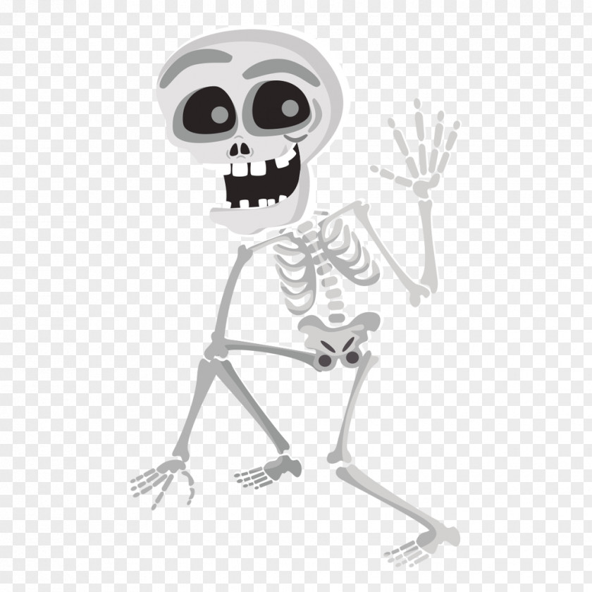 Vector Gray Skull Human Skeleton Clip Art PNG