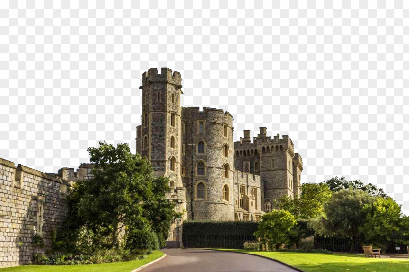 Medieval Castle Windsor London Middle Ages Palace PNG