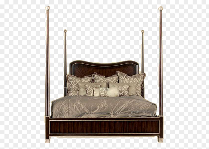 Classic Cartoon 3d Canopy Bed Four-poster Bedroom Furniture PNG