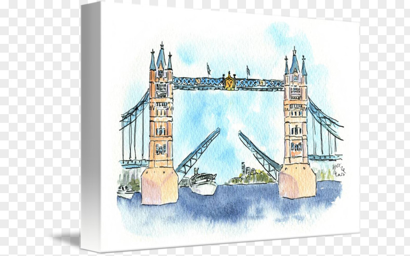 London Tower Bridge Road Cartoonist PNG