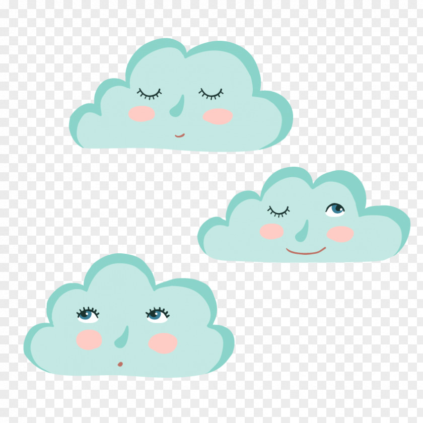 Blue Clouds Eye Clip Art PNG