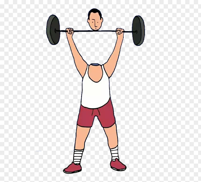 Computer Painted Weightlifting Boy Olympic Dumbbell Weight Training PNG