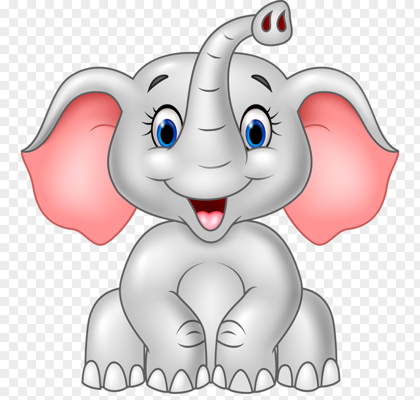 Cute Elephant Cartoon Royalty-free Drawing PNG