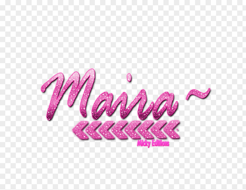 Mikky Logo Brand Pink M Font PNG