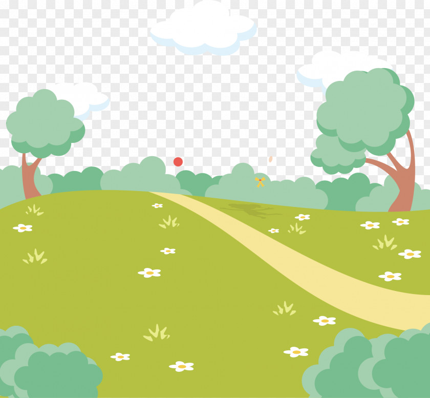 Vector Plot Of Grassland And Forest Masha Cartoon Estudante PNG