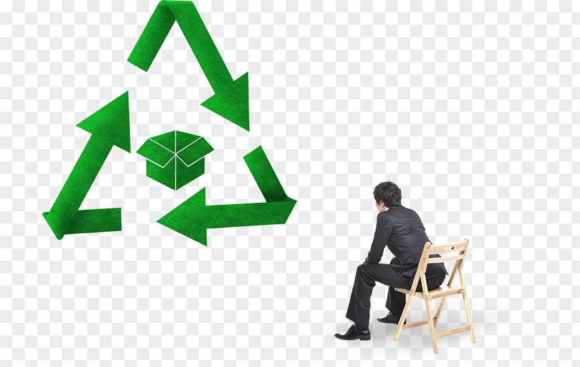 Green Arrow And Business People Recycling Symbol Codes Plastic Bin PNG