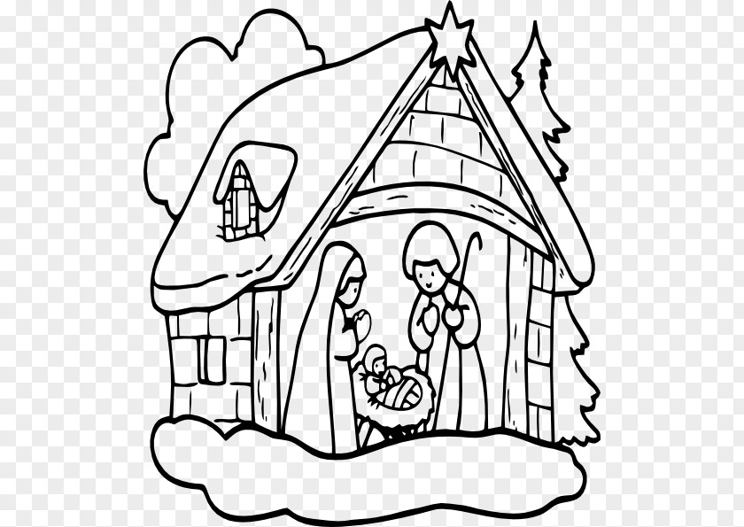 Nativity Vector Christmas Scene Clip Art PNG