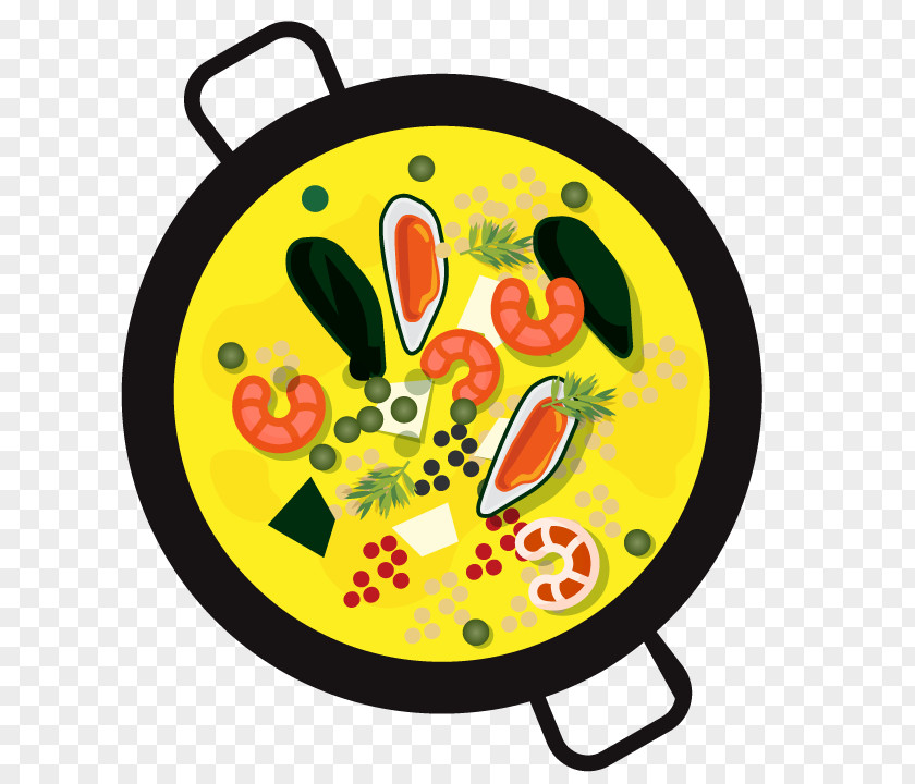 Paella Hot Pot Food Spanish Cuisine PNG