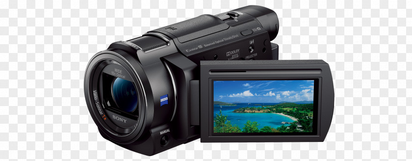 Camera Sony Handycam FDR-AX53 Video Cameras PNG