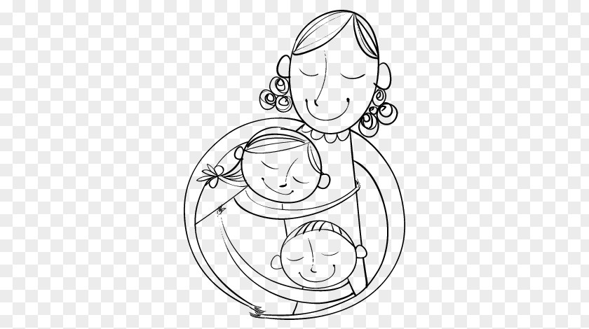 Mom Hug Drawing Coloring Book Mother Son Child PNG
