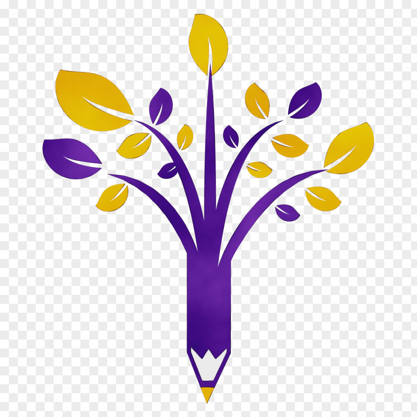 Pedicel Crocus Purple Violet Yellow Flower Plant PNG
