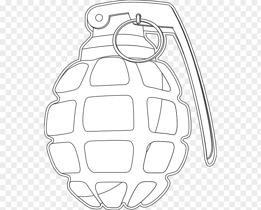 Blue Bear Coloring Book Line Art Grenade Weapon PNG