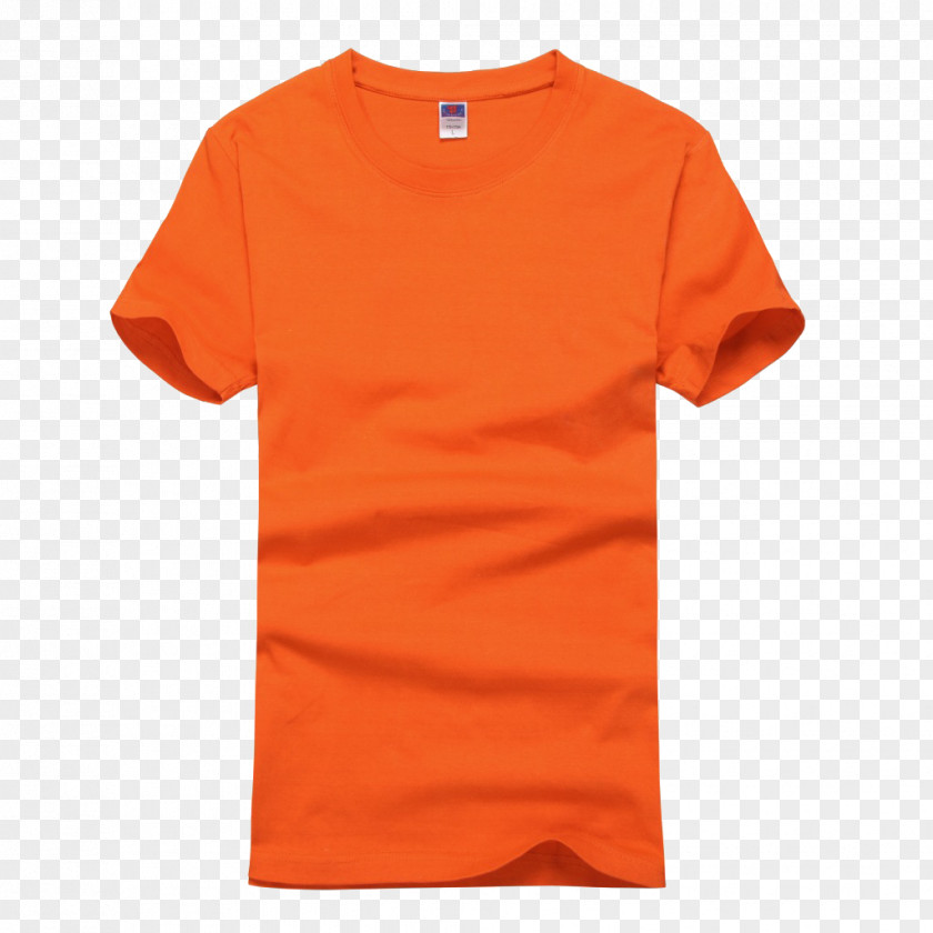 Orange Short Sleeve T-shirt Sweater Undershirt PNG