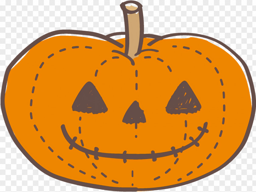 Plant Smile Jack-o-Lantern Halloween Carved Pumpkin PNG