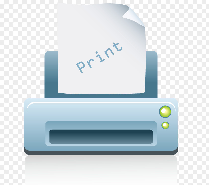 Vector Blue Office Printers Paper Printer Icon PNG