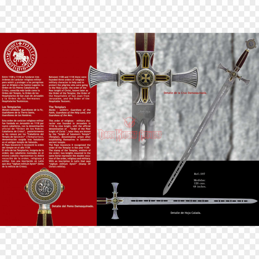 Knight Crusades Grand Masters Of The Knights Templar Sword PNG
