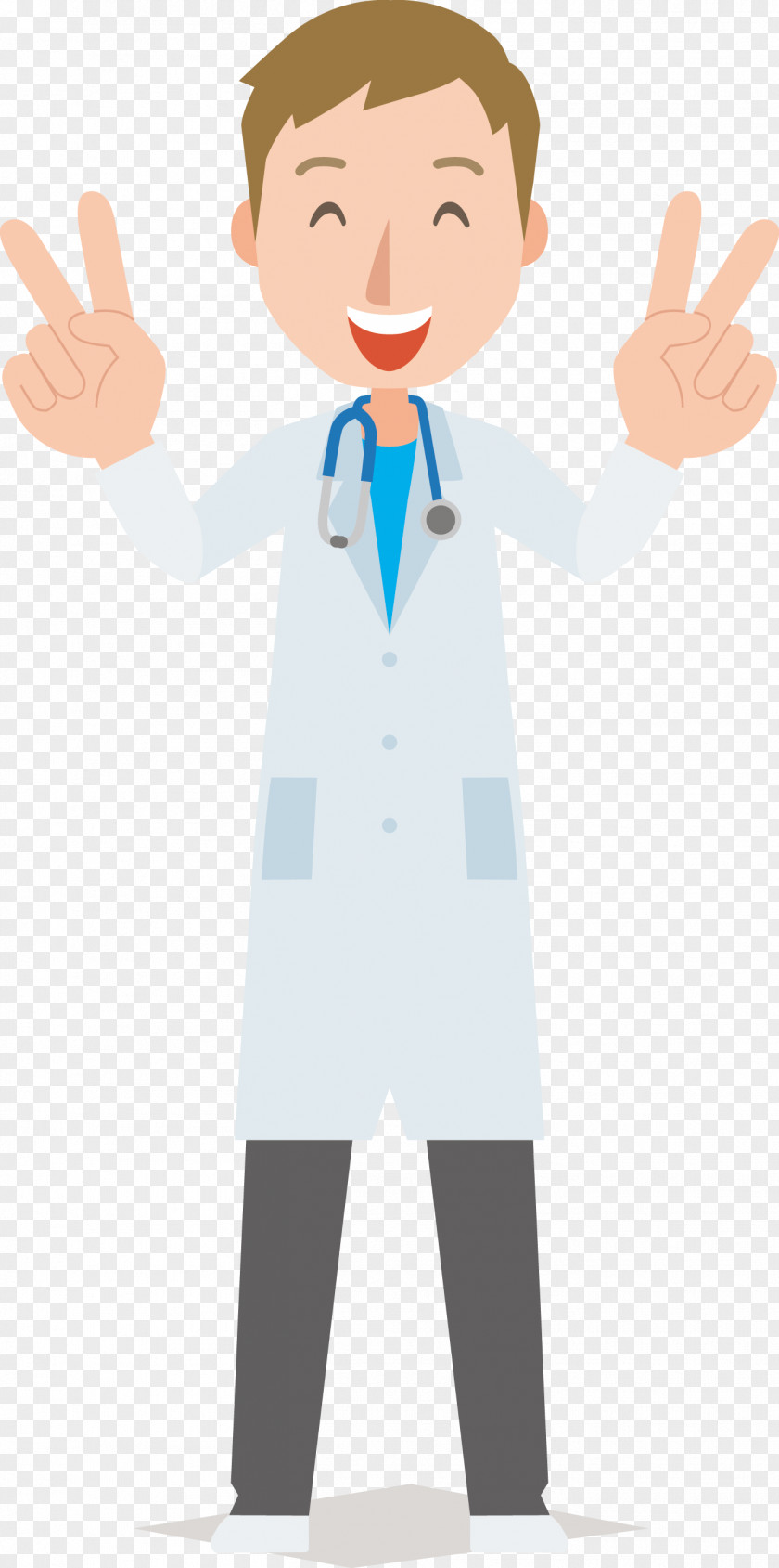 Smiling Male Doctor Smile Physician Illustration PNG