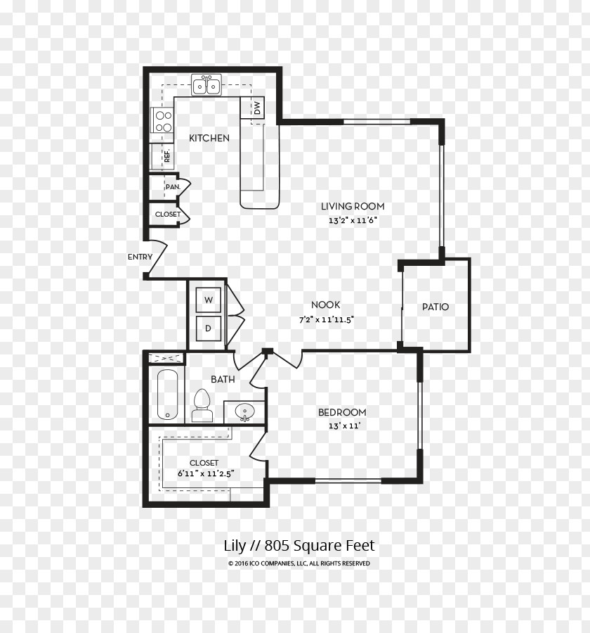 Apartment Pleasant Grove ICO Mayfield Floor Plan PNG