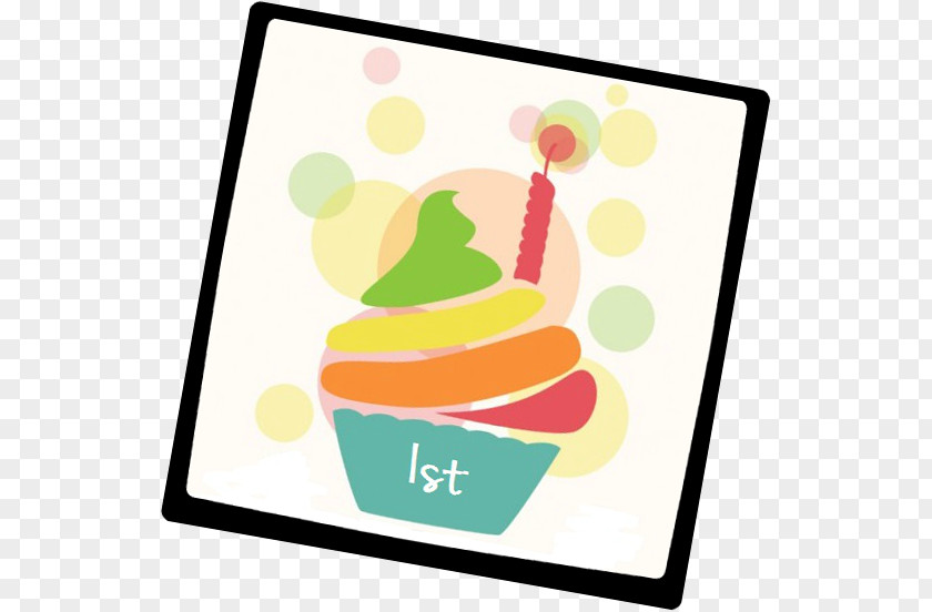 Happy 1st Birthday Ice Cream Cake Tart Baking Food Recipe PNG