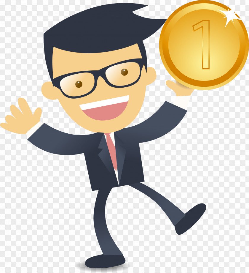 Wealth Businessman Cartoon Character Vector Money Salary Business Life Insurance PNG