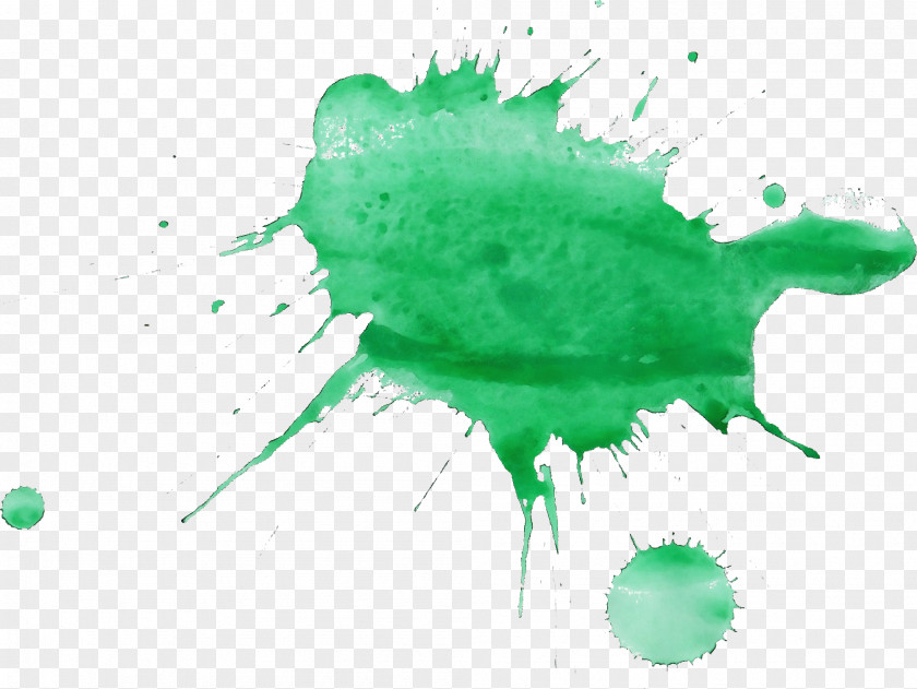 Green Painting Watercolor Background PNG