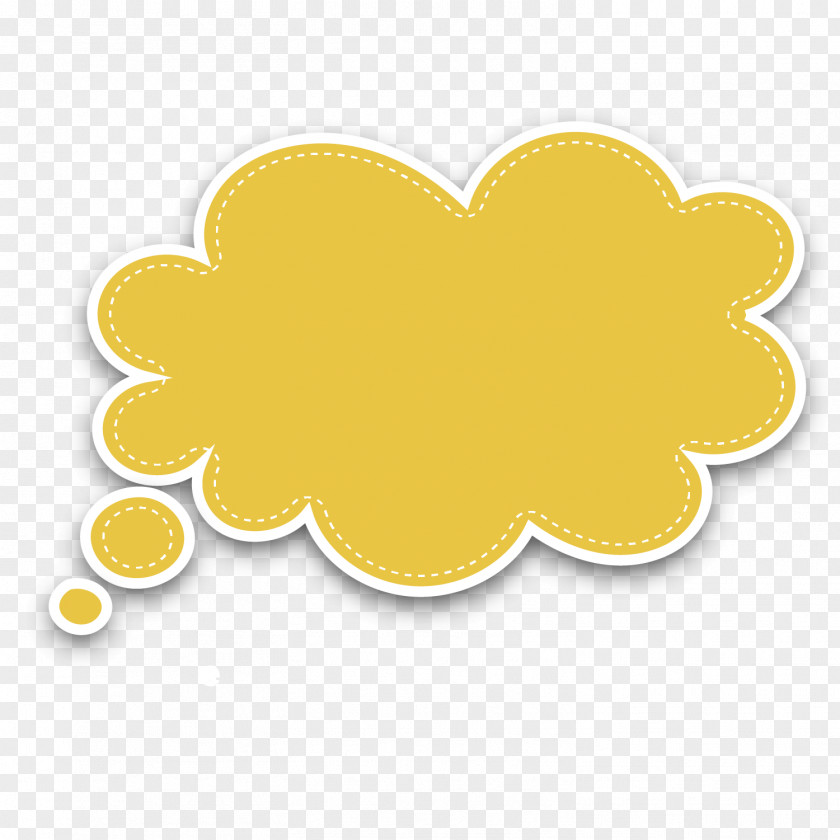 Vector Yellow Cloud Bubble Dialog Box Circle Fruit Pattern PNG