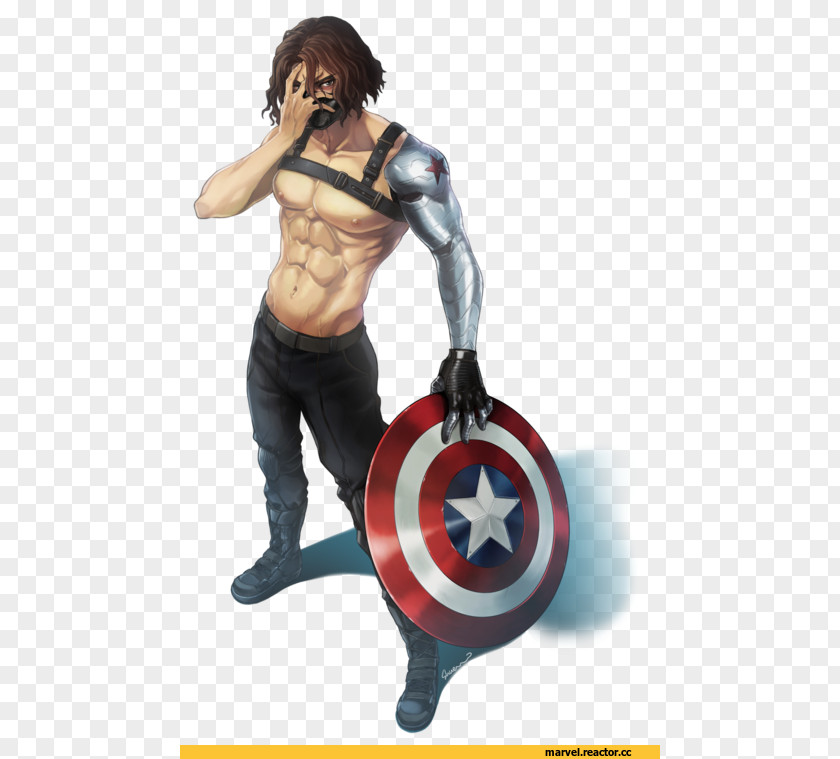 Captain America Bucky Barnes Sam Wilson Marvel Cinematic Universe Fan Art PNG