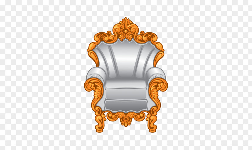 Hand-painted European-style Sofa Table Throne Chair King Clip Art PNG