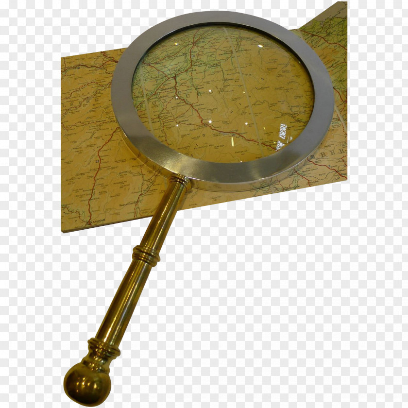 Magnifying Glass And Map PNG