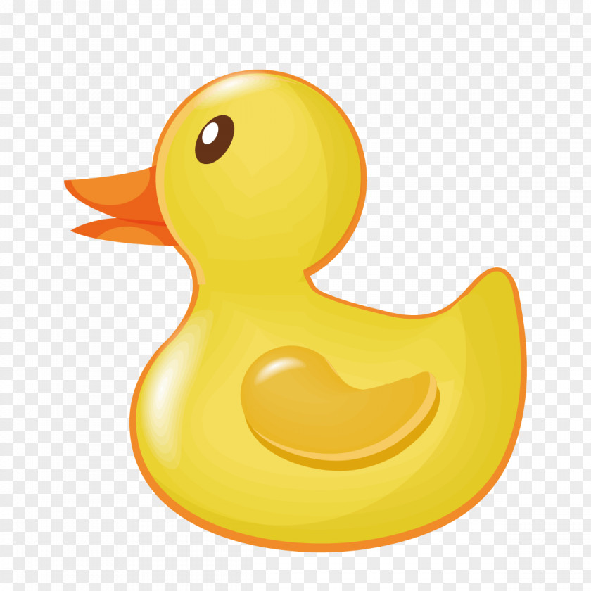 Small Yellow Duck Vector Clip Art PNG