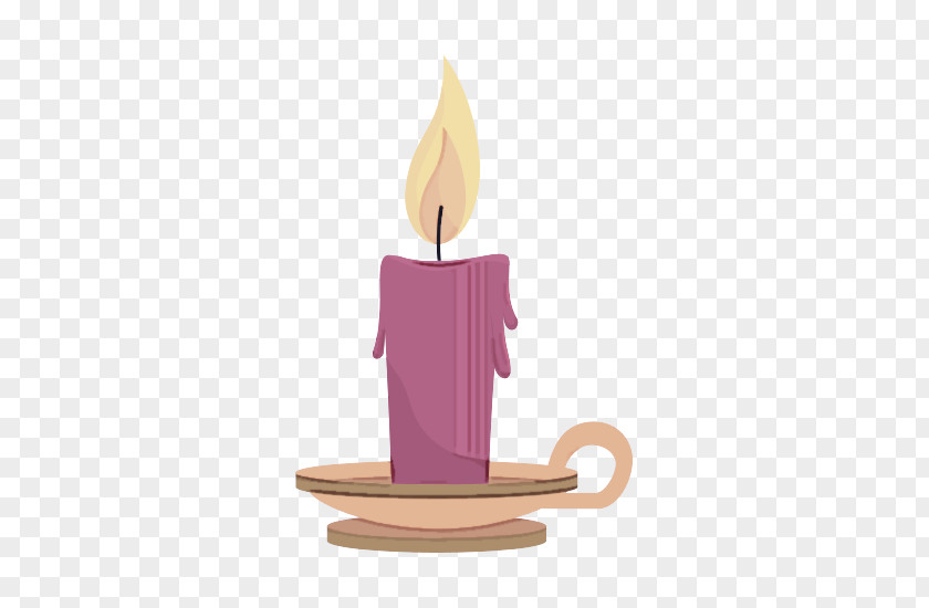 Violet Candle Figurine PNG