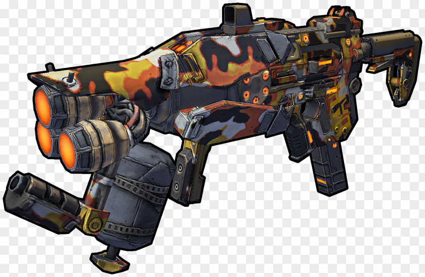 Borderlands 2 Submachine Gun Weapon PNG