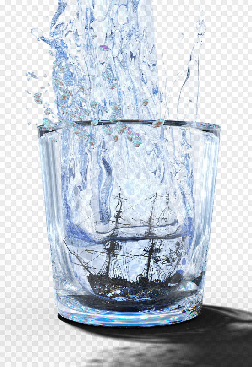 Glass Water Drinking Tap PNG