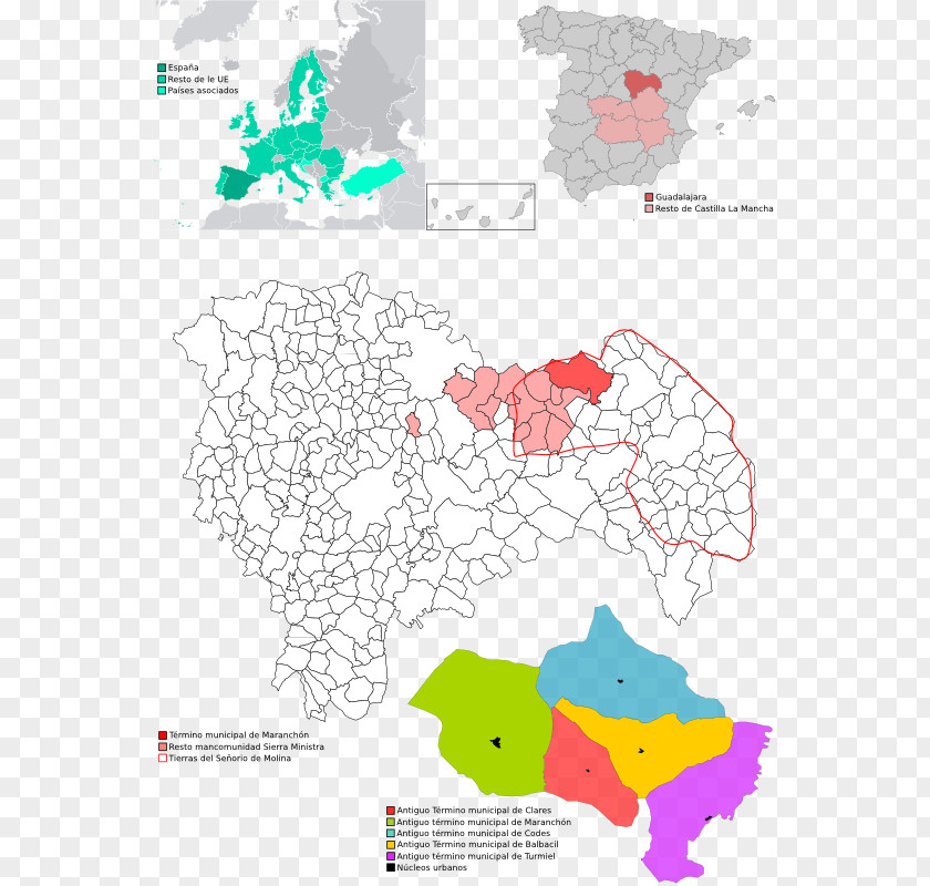 Map Maranchón Clares Medinaceli Sabinar PNG