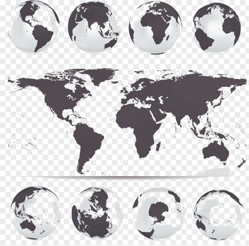 Maps And Earth Globe World Map Vector PNG