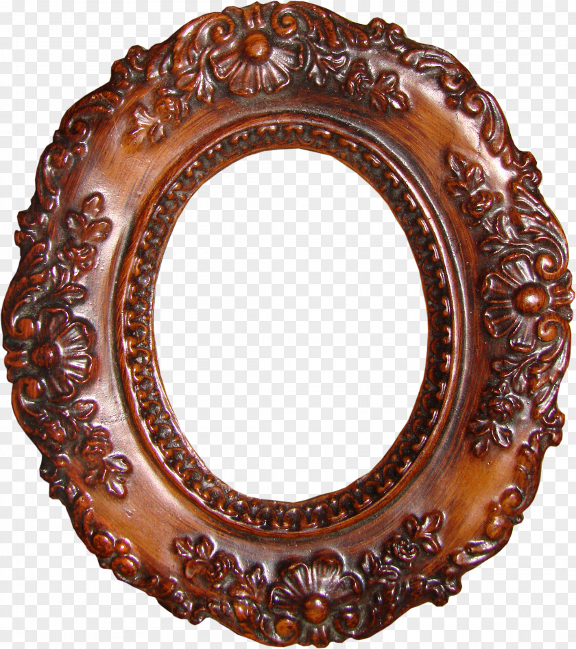 Mirror Picture Frames Wood Oval Antique Framing PNG