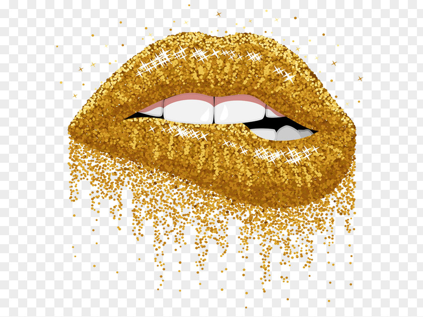 Art Glitter Lip Clip PNG