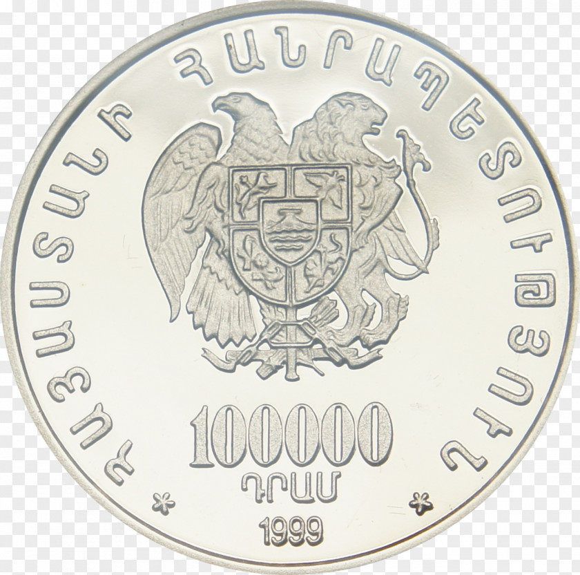 Coin Armenia Десять рублей Gold Statute PNG