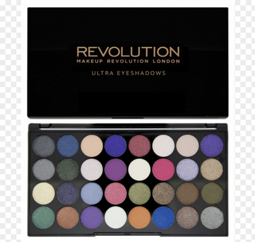 Eye Makeup Revolution Ultra 32 Eyeshadow Palette Cosmetics Shadow Iconic 3 PNG