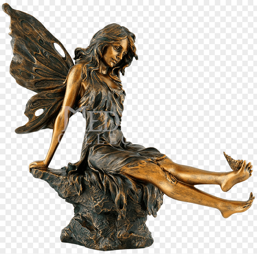 Garden Statues Butterfly Gardening Bronze Sculpture Figurine PNG