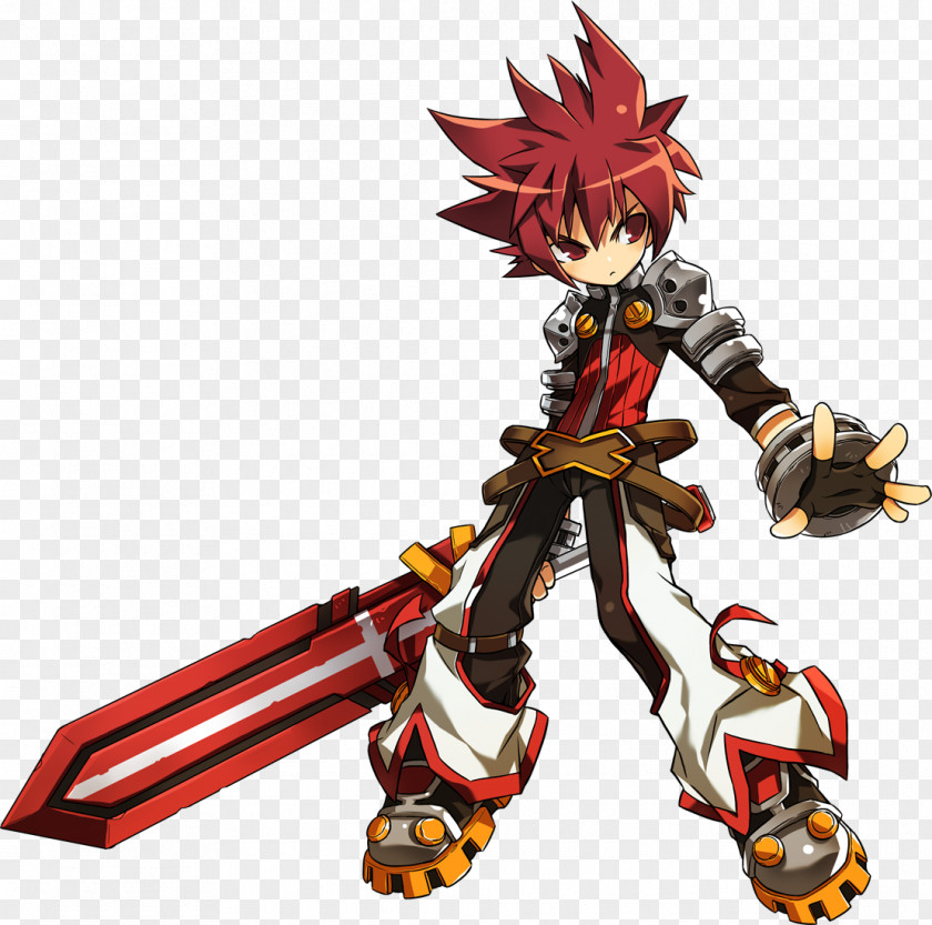 Knight Elsword Flaming Sword Character PNG
