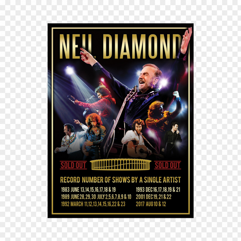 50th Anniversary Collection SeetherAnniversary Poster 50 Year World Tour Concert Neil Diamond PNG