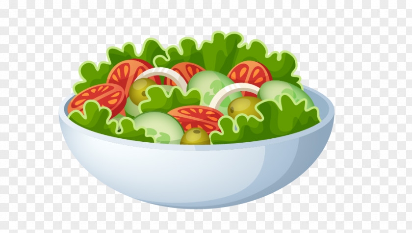 A Bowl Of Vegetable Salad Fruit Greek Cooking PNG