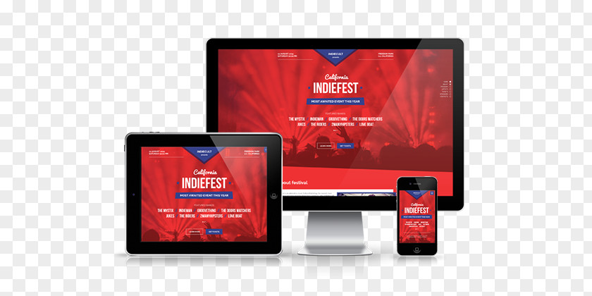 Responsive Web Design Template System Promotion Festival Website PNG web design template system Website, Music clipart PNG