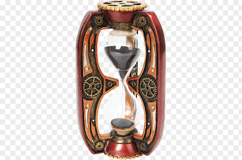 Steampunk Gear Hourglass Timer Science Fiction Statue PNG