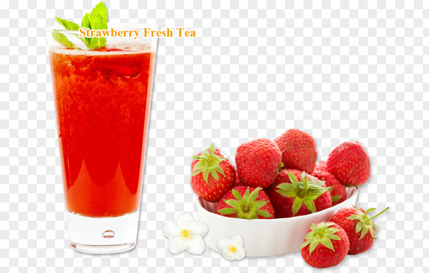 Strawberry Non-alcoholic Drink Juice Cocktail Garnish Sea Breeze PNG